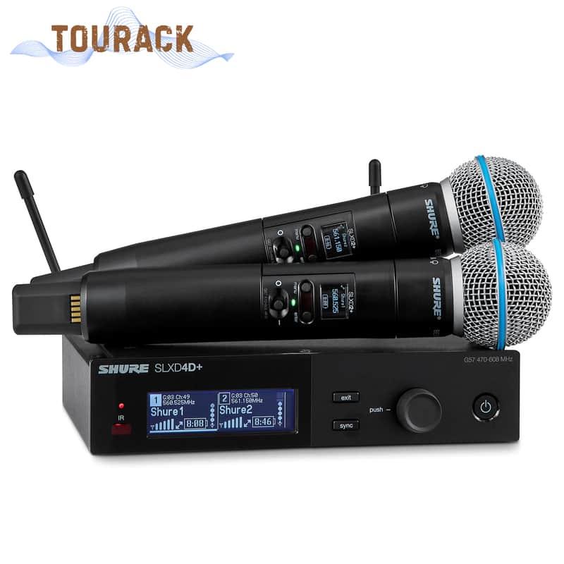 Shure SLXD24D+/B58 Digital Wireless Dual Handheld Microphone System - Band G57 |In-Stock Ship NOW| TOURACK